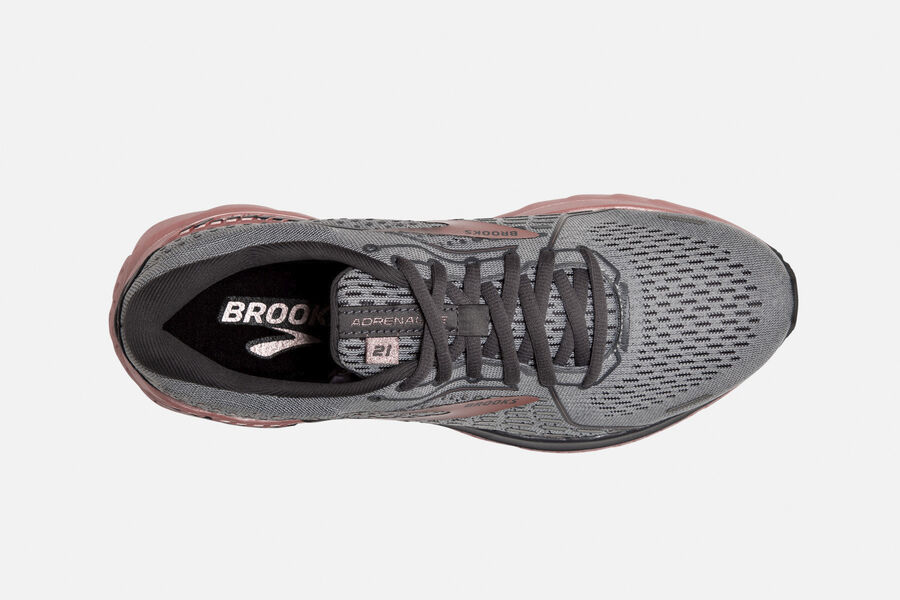 Brooks Running Shoes - Adrenaline GTS 21 Road Womens - Dark Grey/Pink - WJH-026387